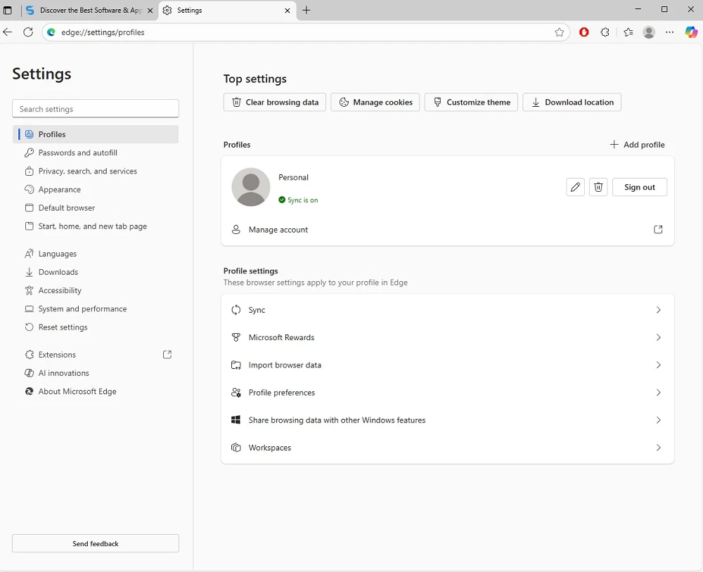 Microsoft Edge — captura de tela 1